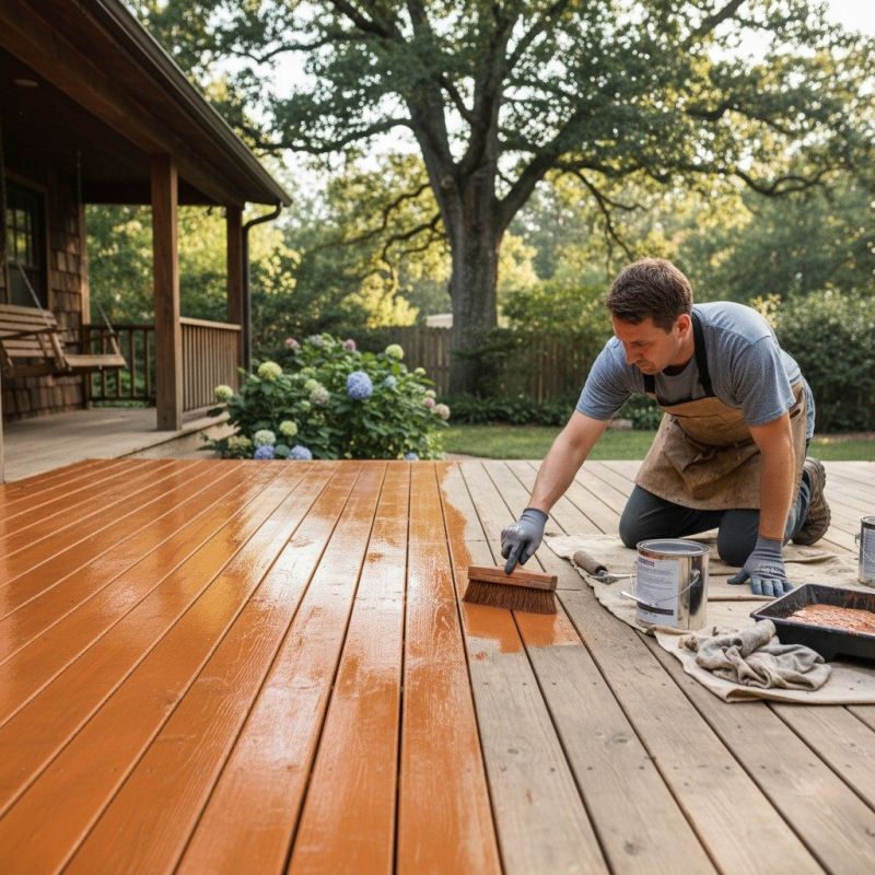 Local Deck Staining pros at work