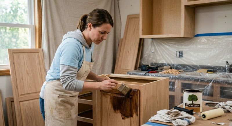 Oak Cabinet Refinishing in Kokomo, IN